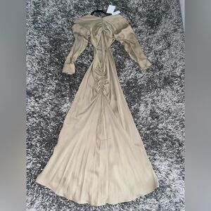 Christopher Esber Taupe Long Sleeve Dress